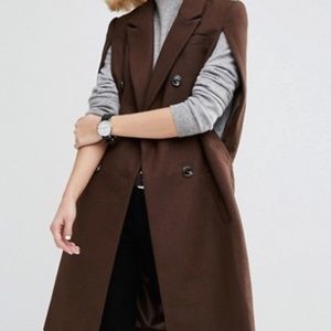 Asos Sleeveless Cape With Double Breasted Detail - image 1